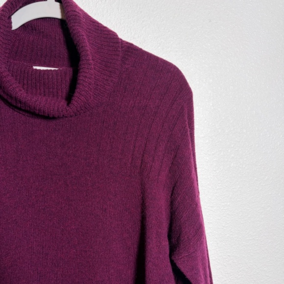 Madewell Purple Turtleneck Wool Blended Classic Pullover Sweater SIZE S - Picture 5 of 12